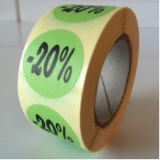 Etiket Ø27mm groen -20% 500/rol Td27511620